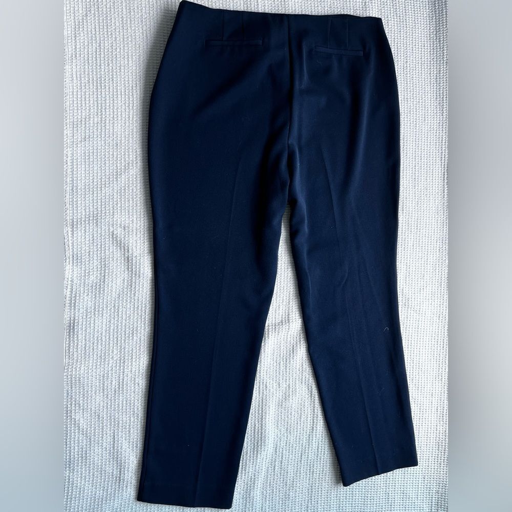Jones New York Women's Navy Blue Business Casual Side Elastic Waistband Pants 12 - Picture 2 of 11